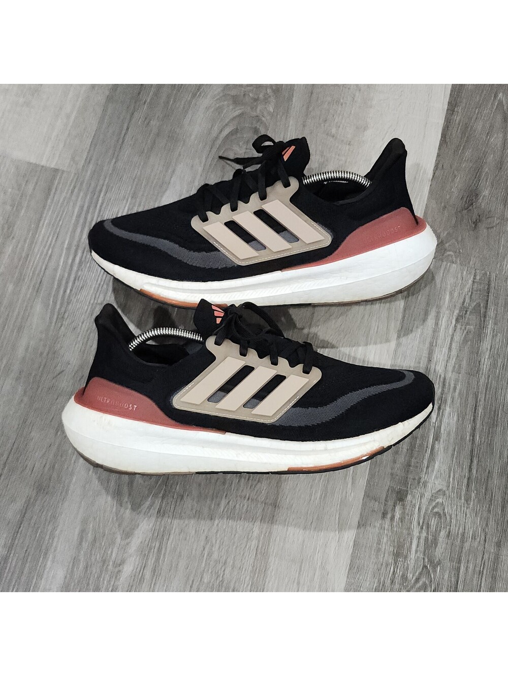 Adidas Ultraboost Light Black Wonder Taupe #HQ6344 Running Gym Exercise Shoes